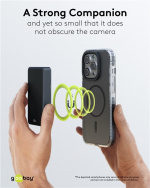 Goobay Magnetisk trådlös powerbank 10.000 mAh fäster magnetiskt på baksidan av mobiltelefonen, perfekt för samtidig laddning och telefonering