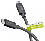 Goobay USB-C™-kabel, USB4™ version 2.0, 240 W, 80 Gbit/s, Power Delivery, 1,2 m USB-C™-kontakt > USB-C™-kontakt