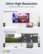 Goobay USB-C™-kabel, USB4™ version 2.0, 240 W, 80 Gbit/s, Power Delivery, 1,2 m USB-C™-kontakt > USB-C™-kontakt