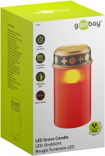 Goobay LED gravljus med timer, rött varmvit (2400 K), batteridriven (2x C/LR14), för inom- och utomhusbruk (IP44) Goobay LED gravljus med timer, rött varmvit (2400 K), batteridriven (2x C/LR14), för inom- och utomhusbruk (IP44)