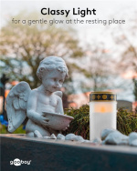 Goobay LED gravljus med timer, vitt varmvit (2400 K), batteridriven (2x C/LR14), för inom- och utomhusbruk (IP44)