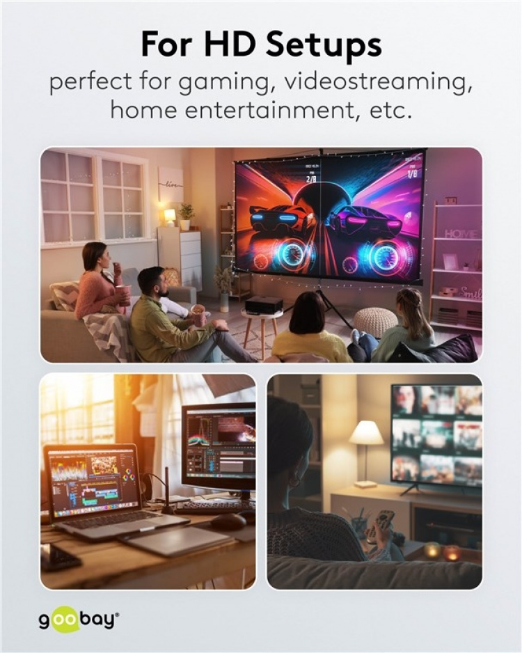 Goobay USB-C™-kabel, USB 3.2, 60 W, 5 Gbit/s, Power Delivery, 0,5 m USB-C™-kontakt > USB-C™-kontakt Goobay USB-C™-kabel, USB 3.2, 60 W, 5 Gbit/s, Power Delivery, 0,5 m USB-C™-kontakt > USB-C™-kontakt