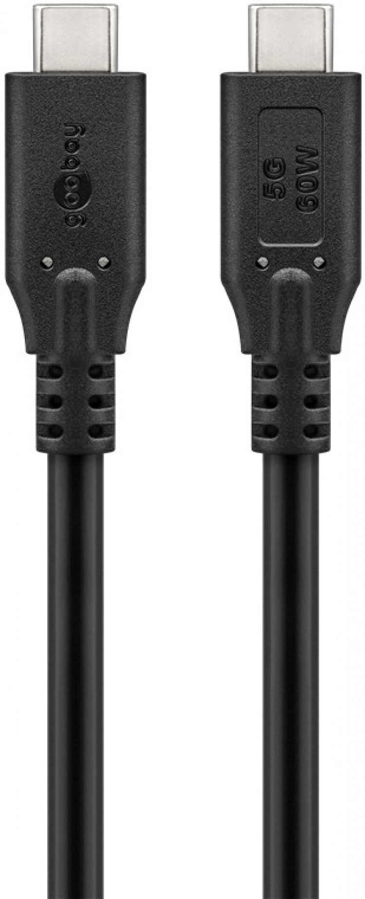 Goobay USB-C™-kabel, USB 3.2, 60 W, 5 Gbit/s, Power Delivery, 1 m USB-C™-kontakt > USB-C™-kontakt Goobay USB-C™-kabel, USB 3.2, 60 W, 5 Gbit/s, Power Delivery, 1 m USB-C™-kontakt > USB-C™-kontakt