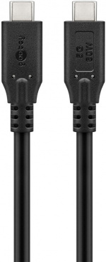 Goobay USB-C™-kabel, USB 3.2, 60 W, 5 Gbit/s, Power Delivery, 1,5 m USB-C™-kontakt > USB-C™-kontakt