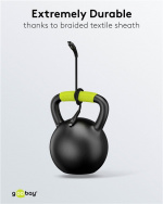 Goobay Lightning-USB-C™ supersoft textilkabel med metallkontakter, 0,5 m, svart MFi-certifierad, elegant och extra robust laddnings- och synkroniseringskabel för Apple iPhone/iPad (svart) Goobay Lightning-USB-C™ supersoft textilkabel med metallkontakter, 0,5 m, svart MFi-certifierad, elegant och extra robust laddnings- och synkroniseringskabel för Apple iPhone/iPad (svart)