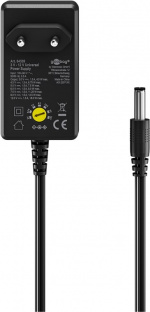 Goobay Universalnätdel 5 V - 15 V, max. 36 W / 1,0 A inkl. 11 adaptrar: 7 DC-adaptrar plus USB-C™, USB-A, USB Mini-B, Micro-USB och terminalblock Goobay Universalnätdel 5 V - 15 V, max. 36 W / 1,0 A inkl. 11 adaptrar: 7 DC-adaptrar plus USB-C™, USB-A, USB Mini-B, Micro-USB och terminalblock