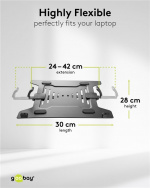 Goobay Skärmfäste med laptop-arm Flex, svart workstation för bildskärmar från 13 till 32 tum (33 - 81 cm) plus en bärbar dator, bildskärm max. 8 kg/bärbar dator 4,5 kg Goobay Skärmfäste med laptop-arm Flex, svart workstation för bildskärmar från 13 till 32 tum (33 - 81 cm) plus en bärbar dator, bildskärm max. 8 kg/bärbar dator 4,5 kg