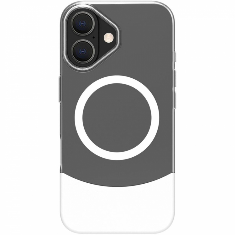Celly Magdual MagSafe-kompatibelt skal iPhone 16 Vit + Transparent