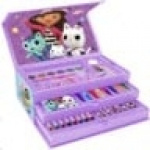 Malekasse - GABBY DOLLHOUSE - sæt 52stk i papirværktøjskasse med håndtag