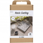 DIY Kit Craft Kit - Resin Casting - Firkantet bakke med terrazzo (977688)