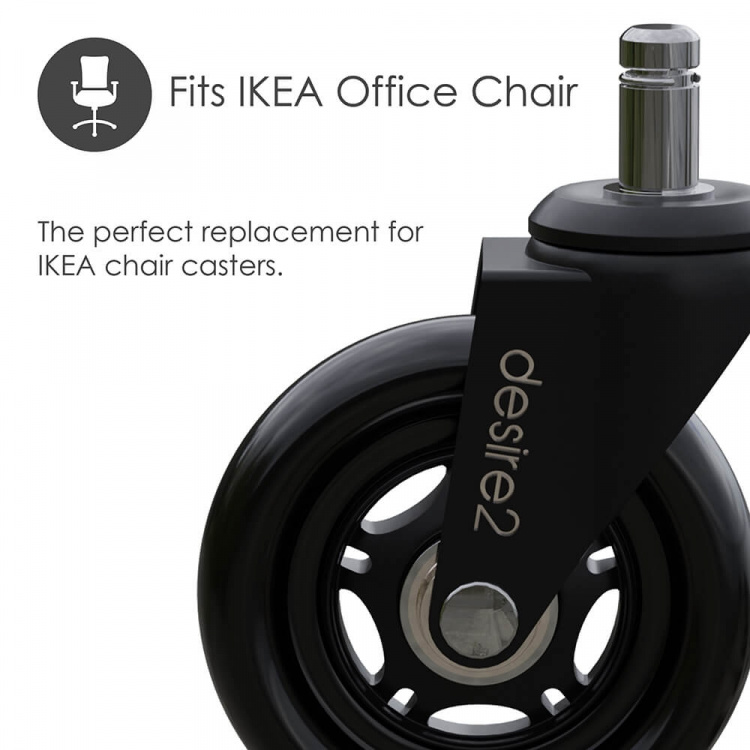 Desire2 Gummihjul 20 mm til IKEA stole 5-pk