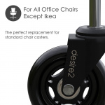 Desire2 Drejelige Rullehjul Universal Stole 22mm 5-pk Desire2 Drejelige Rullehjul Universal Stole 22mm 5-pk