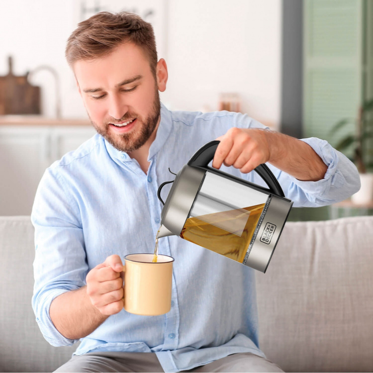 BLACK+DECKER Kedel Glas med Tefilter 1,7 L