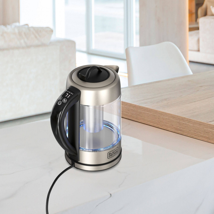 BLACK+DECKER Kedel Glas med Tefilter 1,7 L