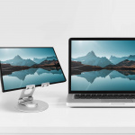 Desire2 Tabletstander Dual Pivot 360 Sølv