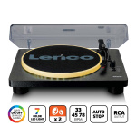 Lenco Pladespiller med pc-kodning, højttalere og lys