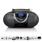 Lenco Bærbar DAB+- og FM-radio med cd-kassette og Bluetooth® Sort