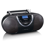 Lenco Bærbar DAB+- og FM-radio med cd-kassette og Bluetooth® Sort