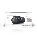 Lenco Bærbar DAB+- og FM-radio med cd-kassette og Bluetooth® Sort