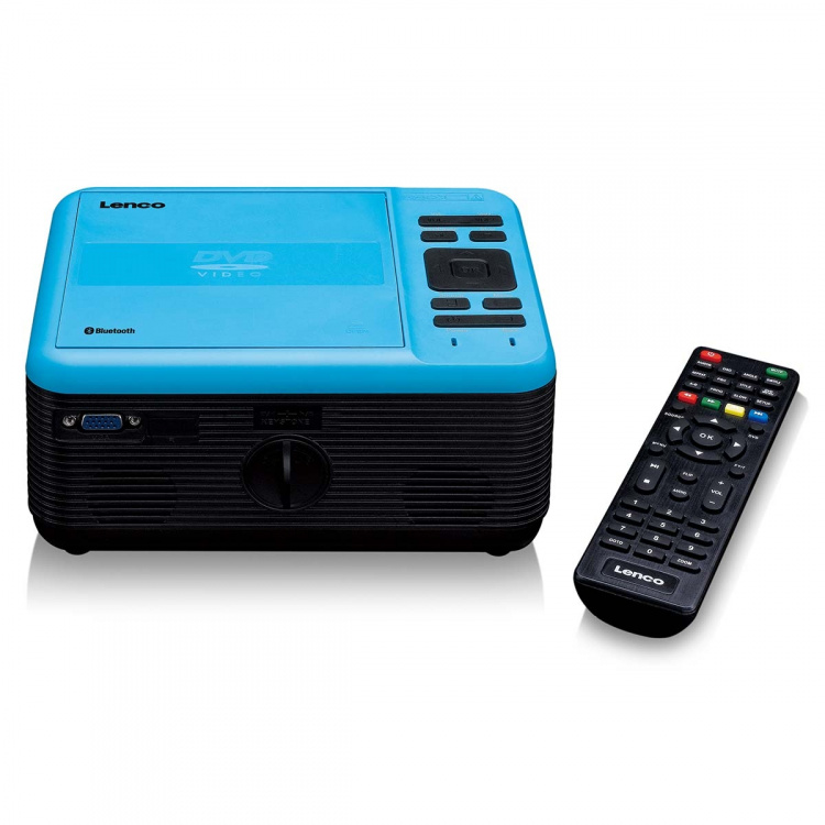 Lenco LCD-projektor med dvd-afspiller og Bluetooth® Blue Lenco LCD-projektor med dvd-afspiller og Bluetooth® Blue