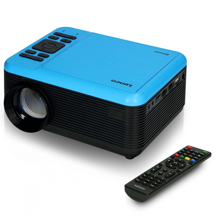Lenco LCD-projektor med dvd-afspiller og Bluetooth® Blue Lenco LCD-projektor med dvd-afspiller og Bluetooth® Blue