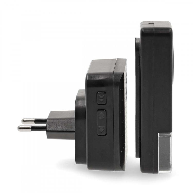 Nedis Trådløst Dørklokke Sæt | Strømforsyning | 100 - 240 V AC 50/60 Hz | 1x 23A 12V | Volume: 110 dB | Signalområde: 150 m | IP55 | Justérbar volume | 58 Melodier | 1 Modtager | Sort Nedis Trådløst Dørklokke Sæt | Strømforsyning | 100 - 240 V AC 50/60 Hz | 1x 23A 12V | Volume: 110 dB | Signalområde: 150 m | IP55 | Justérbar volume | 58 Melodier | 1 Modtager | Sort