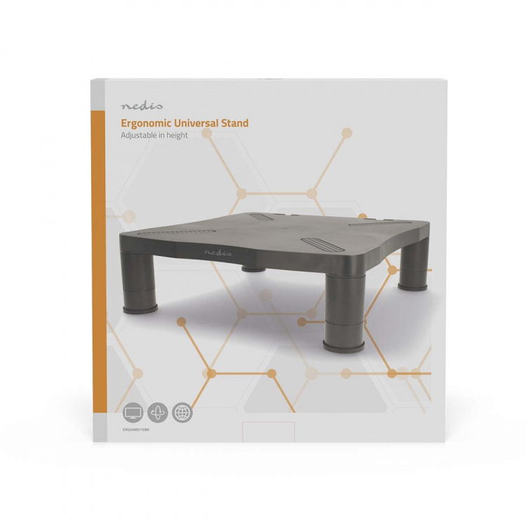 Nedis Monitor Stand | Ergonomisk: Yes | Maksimal bæreevne: 18 kg | Universal | Justérbar højde: Ja
