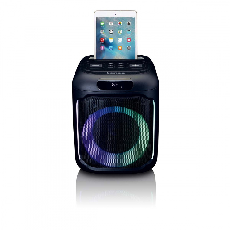 Lenco Kompakt IPX4 Bluetooth® partyhøjttaler med trådløs mikrofon Lenco Kompakt IPX4 Bluetooth® partyhøjttaler med trådløs mikrofon