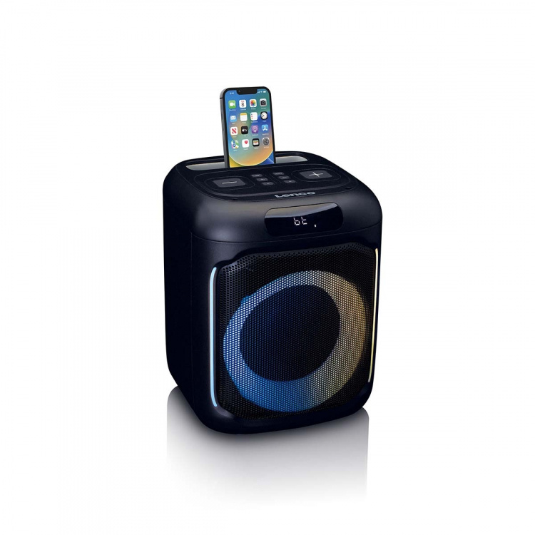 Lenco Kompakt IPX4 Bluetooth® partyhøjttaler med trådløs mikrofon Lenco Kompakt IPX4 Bluetooth® partyhøjttaler med trådløs mikrofon