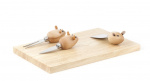 Kikkerland Ostebræt og 3 museknive (CHS07)