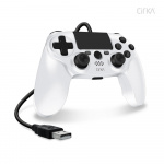 Hyperkin Nuforce kablet controller til PS4/ PC/ Mac (hvid)