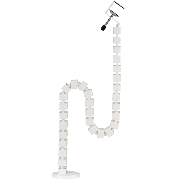 LogiLink Flexibel vertikal kabelkanal för sitt-/ståbord Vit