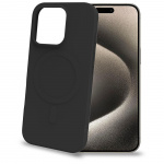 Celly Cromomag Soft rubber case MagSafe-kompatibelt iPhone 16 Pro Svart