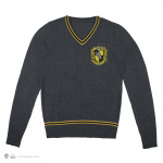 Harry Potter Hufflepuff - Grå strikket sweater - Small