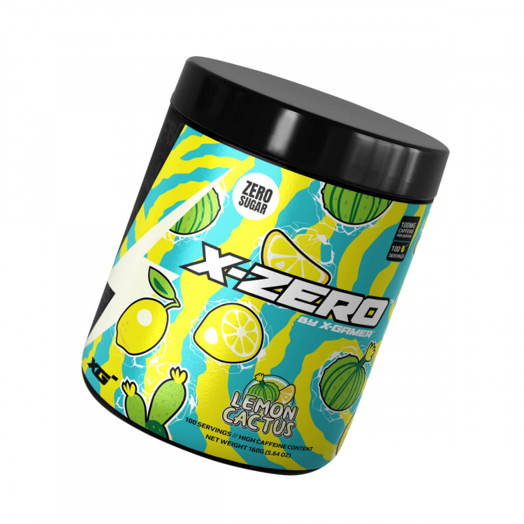X-GAMER Energidrikpulver X-Zero 160 gram Lemon Cactus