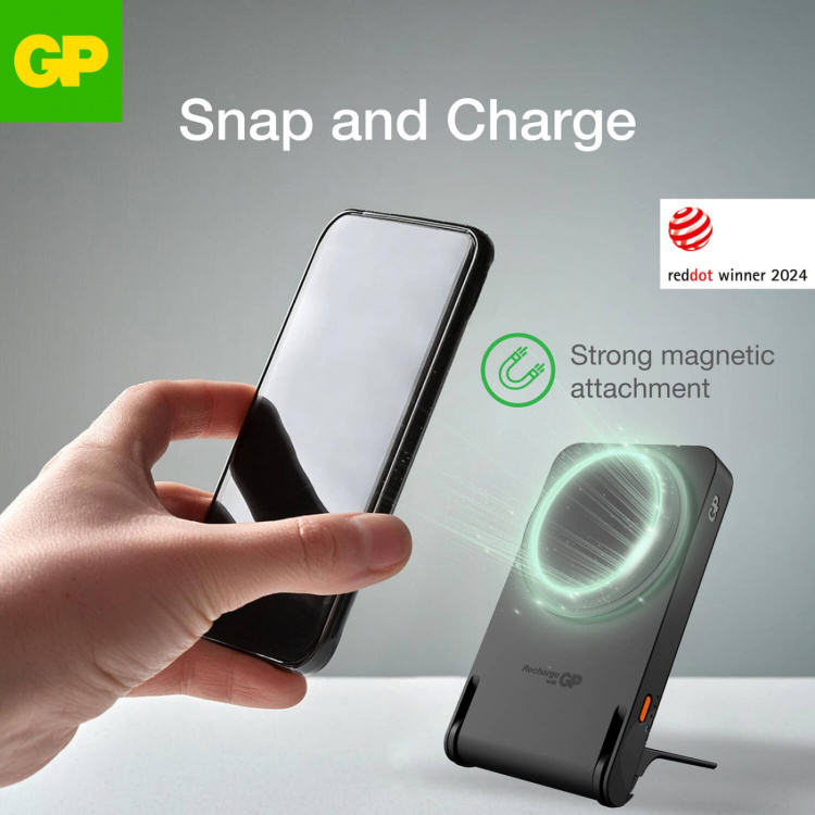 GP Magnetic Safe 2-in-1 Powerbank Wireless 5000mAh