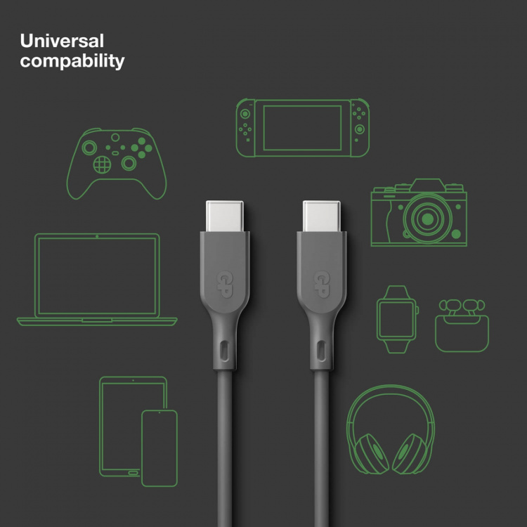 GP Kabel USB-C Til USB-C 60W CC1P 1m