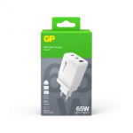 GP Vægoplader GaN PD 65W Inkl. Rejseadapter GP Vægoplader GaN PD 65W Inkl. Rejseadapter