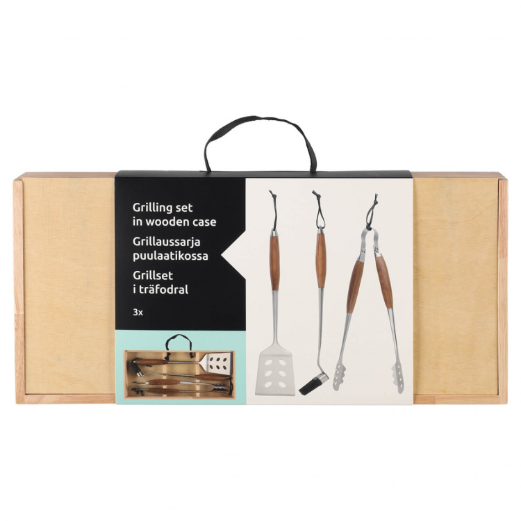 Mustang Grillsæt i Trækasse 3 stk