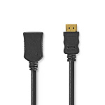 Nedis High Speed ​​HDMI ™ kabel med Ethernet | HDMI™ Stik | HDMI ™ -udgang | 4K@60Hz | ARC | 10.2 Gbps | 5.00 m | Runde | PVC | Sort | Label