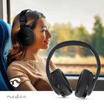 Nedis Trådløse Over-Ear hovedtelefoner | Maksimal batteritid: 28 timer | Indbygget mikrofon | Truk kontrol | Hybrid (ENC + ANC) | Understøtter stemmestyring | Volumenkontrol | Sort Nedis Trådløse Over-Ear hovedtelefoner | Maksimal batteritid: 28 timer | Indbygget mikrofon | Truk kontrol | Hybrid (ENC + ANC) | Understøtter stemmestyring | Volumenkontrol | Sort