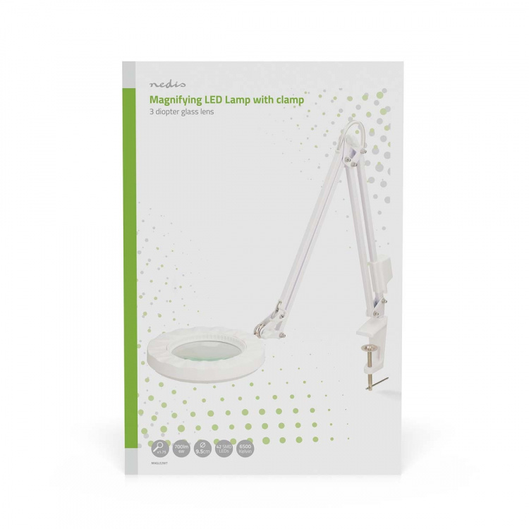 Nedis Forstørrende Bordlampe | Linse styrke: 3 Diopter | 6500 K | 6 W | 700 lm | Hvid