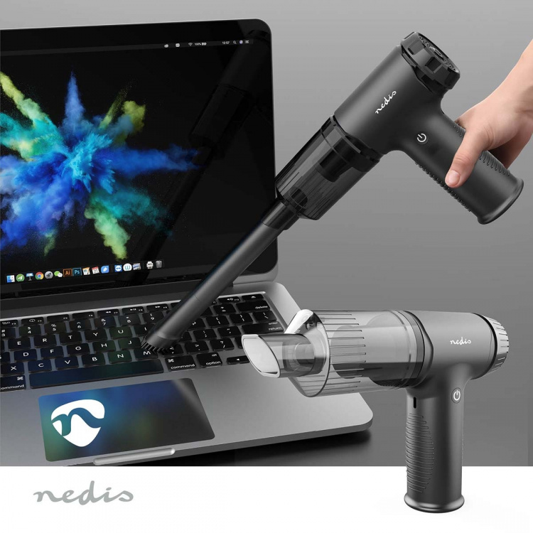 Nedis Håndholdt støvsuger | Luftblæser | 90 W | Opladningsbar | Tør | Li-Ion | Sort