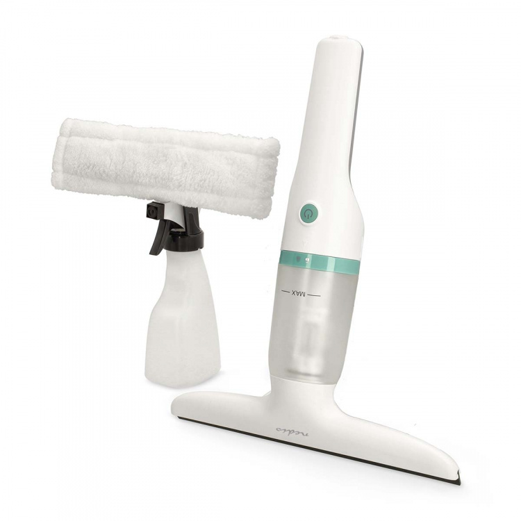 Nedis Trådløs Vinduesstøvsuger | 12 W | 1200 Pa | Kapacitet Dirty Water Tank: 60 ml | Aftagelig tank for beskidt vand | Grøn / Hvid