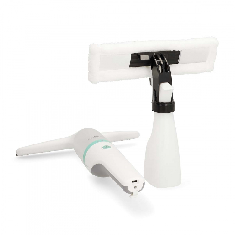 Nedis Trådløs Vinduesstøvsuger | 12 W | 1200 Pa | Kapacitet Dirty Water Tank: 60 ml | Aftagelig tank for beskidt vand | Grøn / Hvid