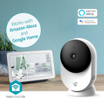 Nedis SmartLife Indendørs Kamera | 3MP Full HD 1296p | Cloud Storage (mulighed) / microSD (ikke inkluderet) / Onvif | Med bevægelsessensor | Nattesyn | Hvid Nedis SmartLife Indendørs Kamera | 3MP Full HD 1296p | Cloud Storage (mulighed) / microSD (ikke inkluderet) / Onvif | Med bevægelsessensor | Nattesyn | Hvid