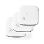 Nedis SmartLife Røgalarm | Wi-Fi | Batteri | Sensorlevetid: 10 År | EN 14604 | Maks. batteritid: 24 Måned | 85 dB | Hvid | 3 stk