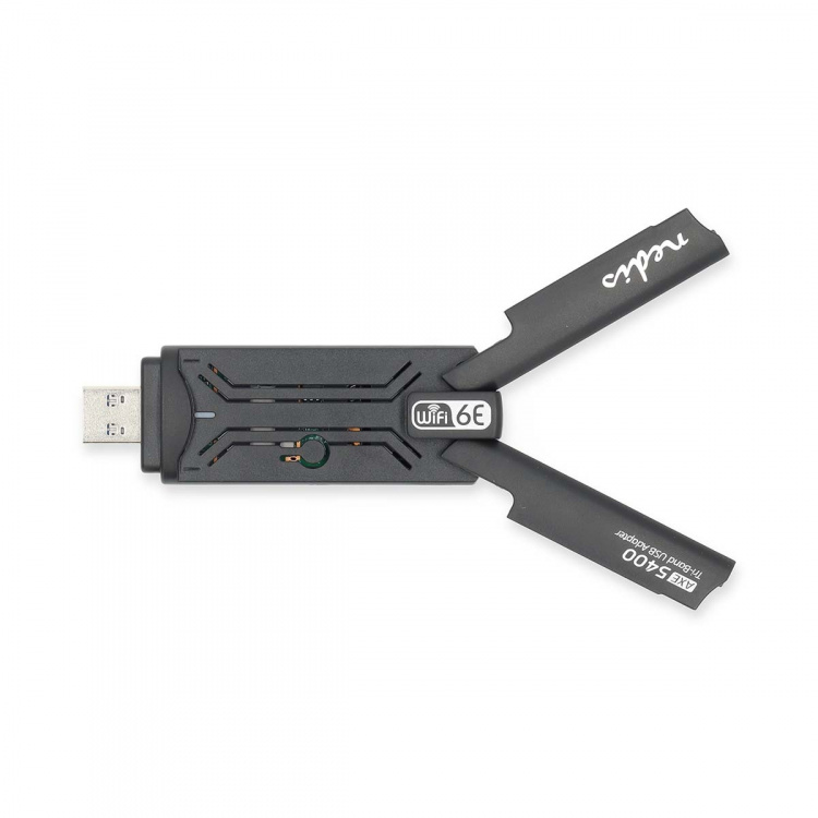 Nedis Netværk dongle | Wi-Fi | AX5400 | 2.4/5/6 GHz (Triple Band) | USB3.0 | Wi-Fi-hastighed total: 5400 Mbps | Windows 10 / Windows 11 Nedis Netværk dongle | Wi-Fi | AX5400 | 2.4/5/6 GHz (Triple Band) | USB3.0 | Wi-Fi-hastighed total: 5400 Mbps | Windows 10 / Windows 11