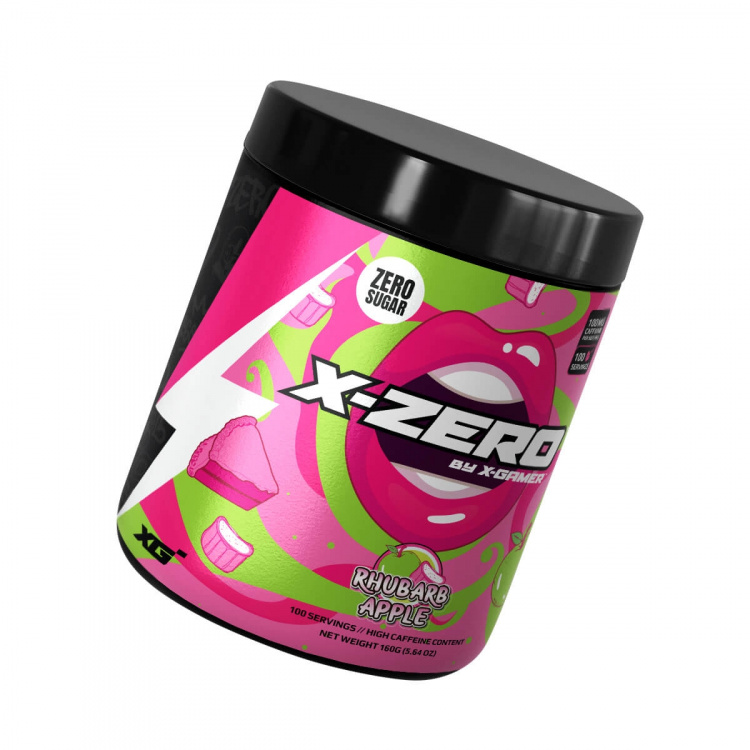 X-GAMER Energidrikpulver X-Zero 160 gram Rhubarb Apple