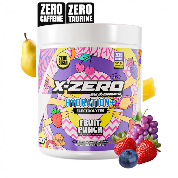X-GAMER Energidrikpulver X-Zero Hydration+ 160 gram Fruit Punch